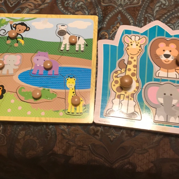melissa and doug wooden animal puzzle